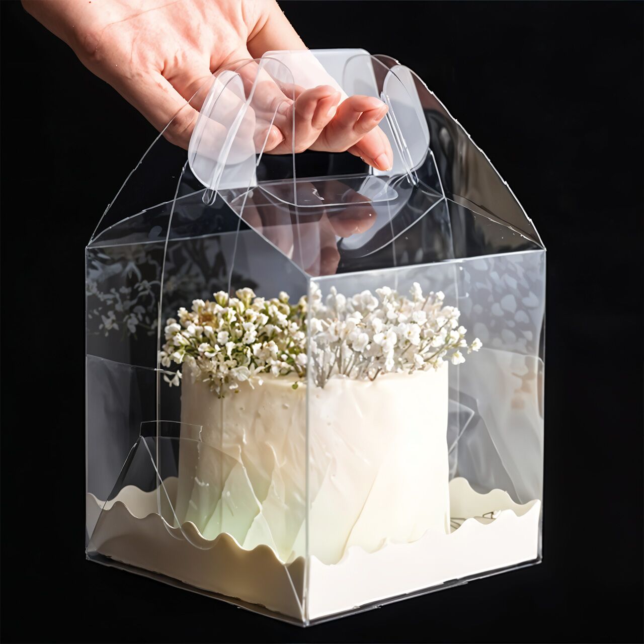 PVC Box with Handle & Fluted insert Pack of 5 - Image 1