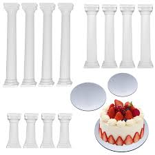 sd Cake pillars 12.5cm - Pack of 4 - Image 1