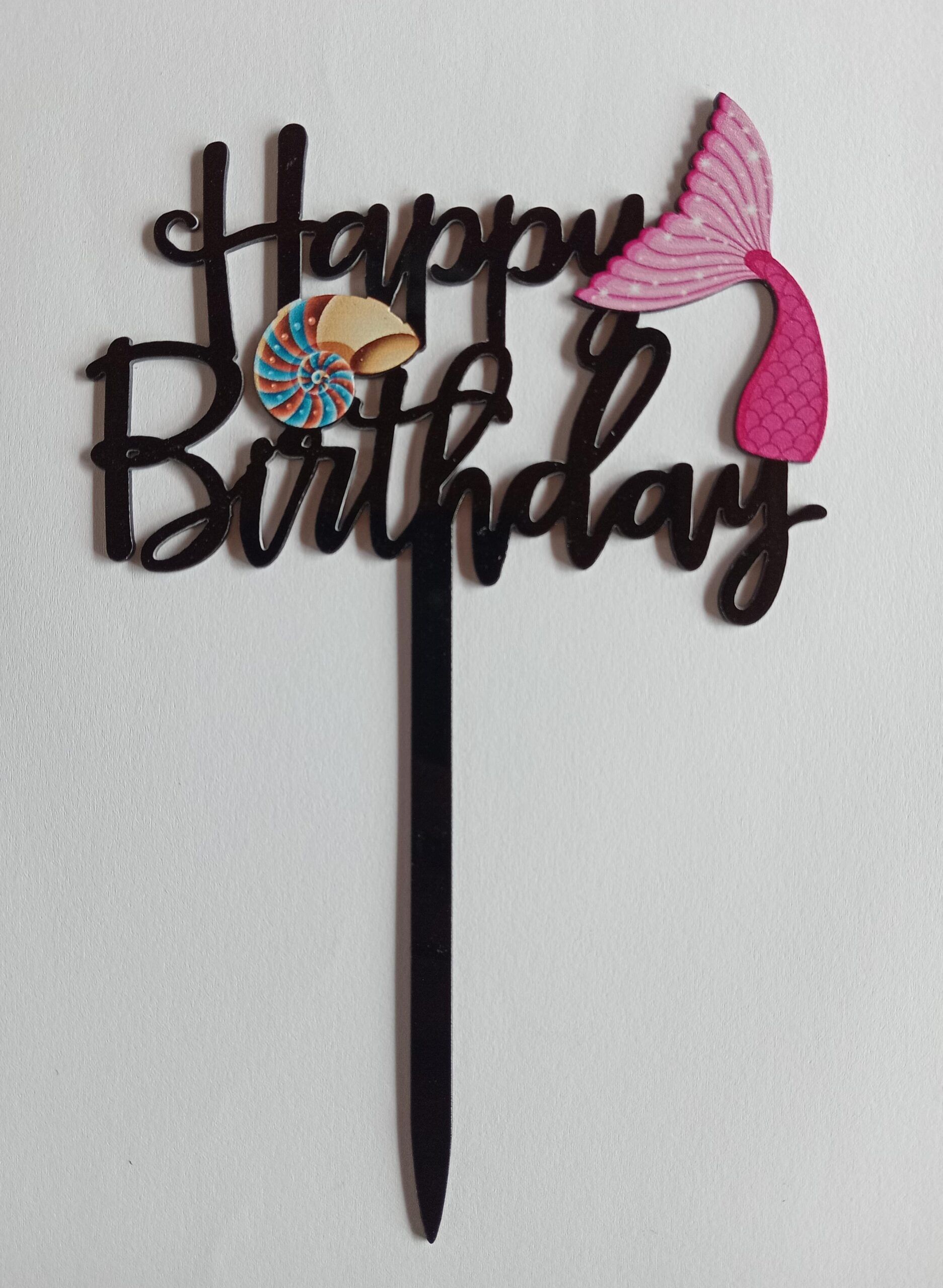 IMG-20250415-WA0018 Mermaid Happy Birthday Toppers - Image 1