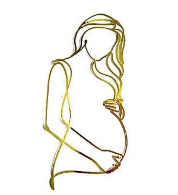 Abstract Topper - Pregnant Lady ( Cardstock ) - Image 1